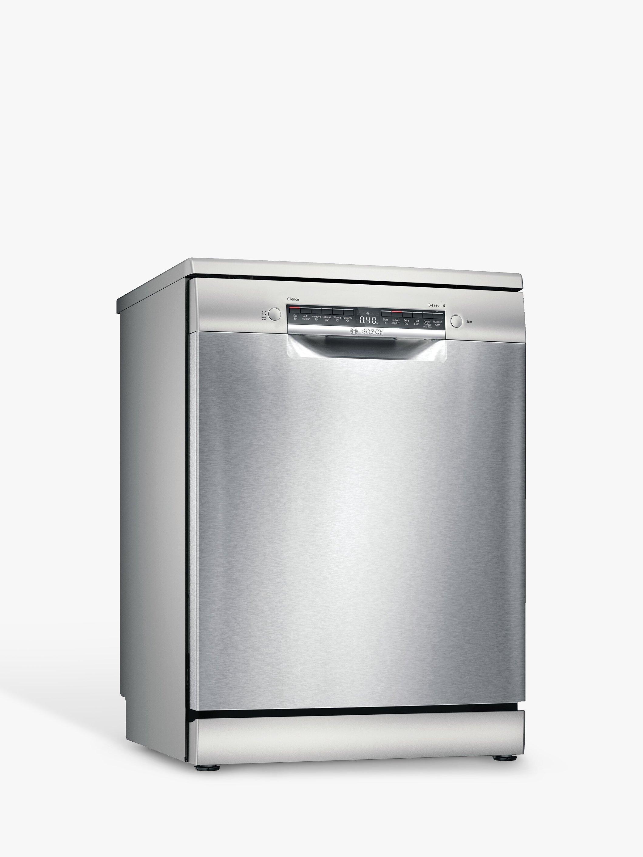 Bosch Series 4 SMS4HCI40G Freestanding Dishwasher, Silver Inox