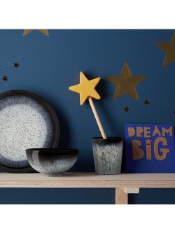 Denby Halo Stoneware Children's Dinner Set, 3 Piece, Black/Multi - view 2, Black/Multi