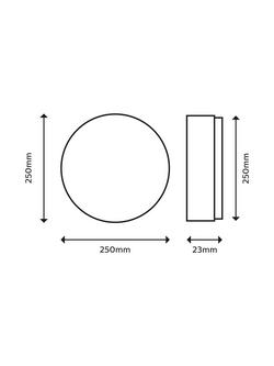 Philips Super Slim CL550 LED Ceiling Light, Black - view 2, Black