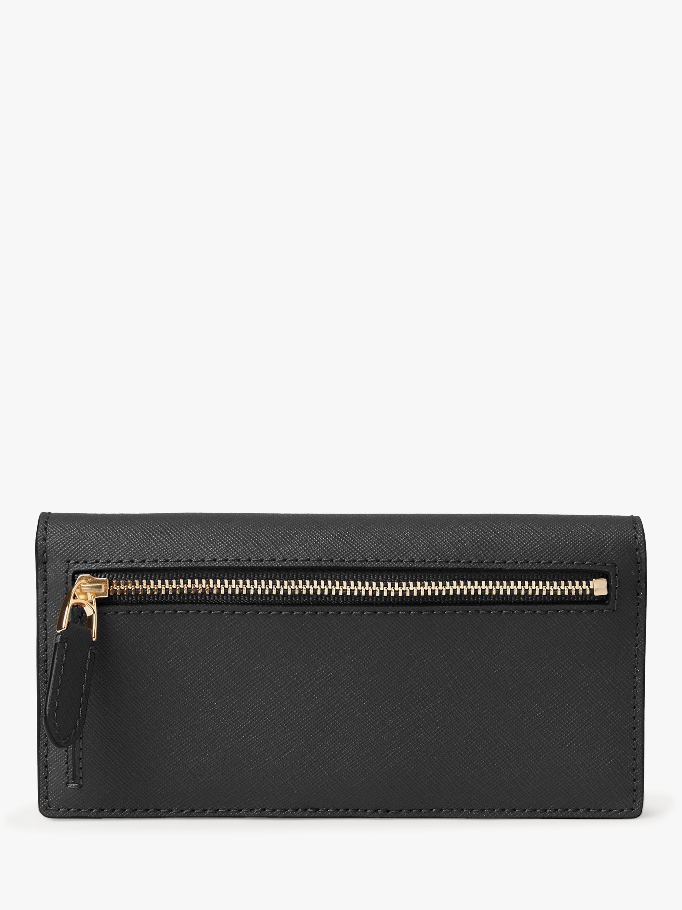 Lauren Ralph Lauren Black Leather Tri-fold buy Wallet