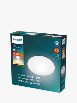 Philips Shan CL253 LED Motion Sensor Ceiling Light, White - view 2, White