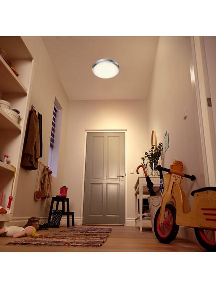 Philips Doris CL257 LED Bathroom Ceiling Light, Chrome - view 2, Chrome