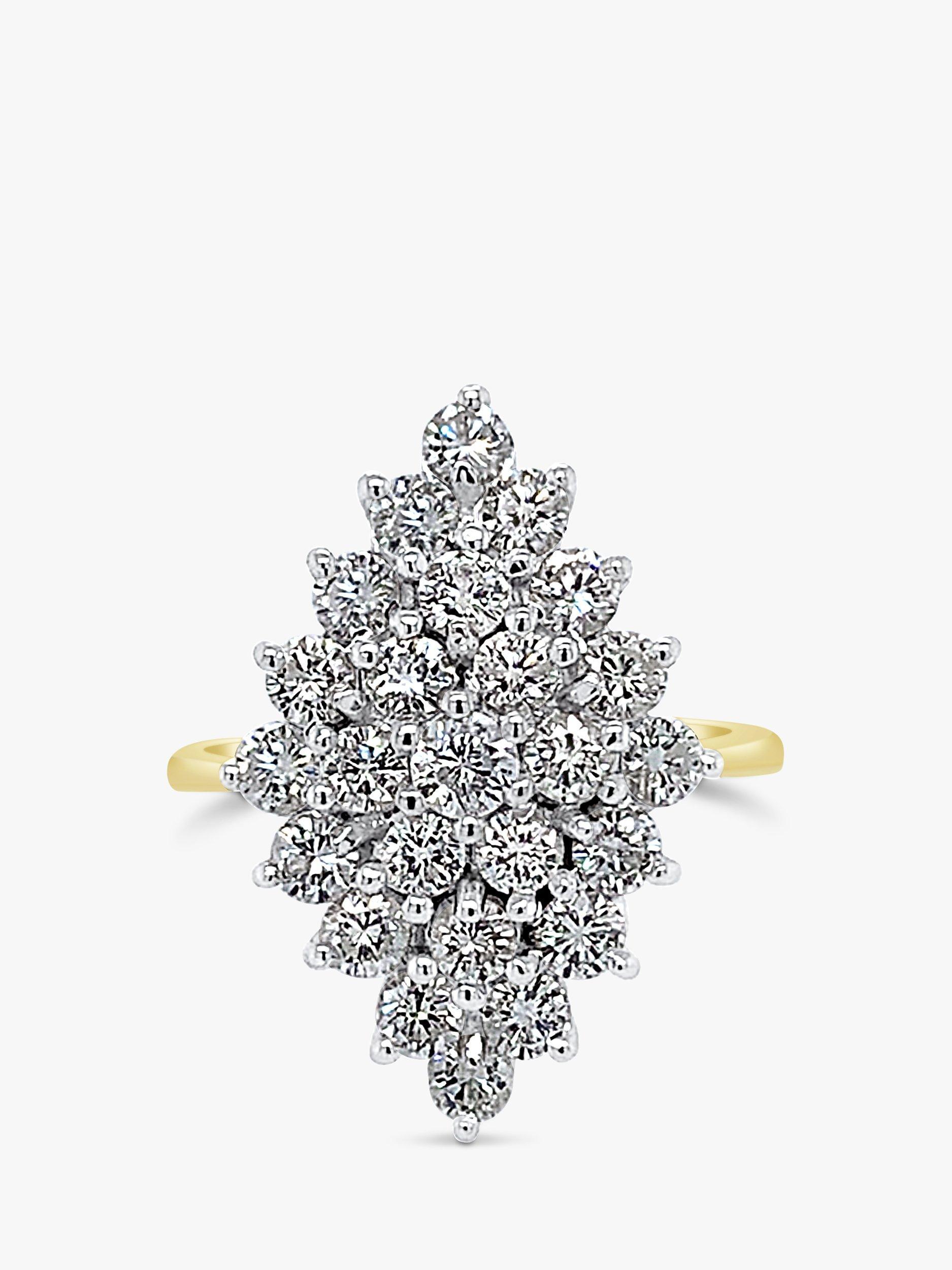 Product image 4 of 5, which shows Milton & Humble Jewellery 18ct White and Yellow Gold Pre-Loved 25 Stone Diamond Ring
