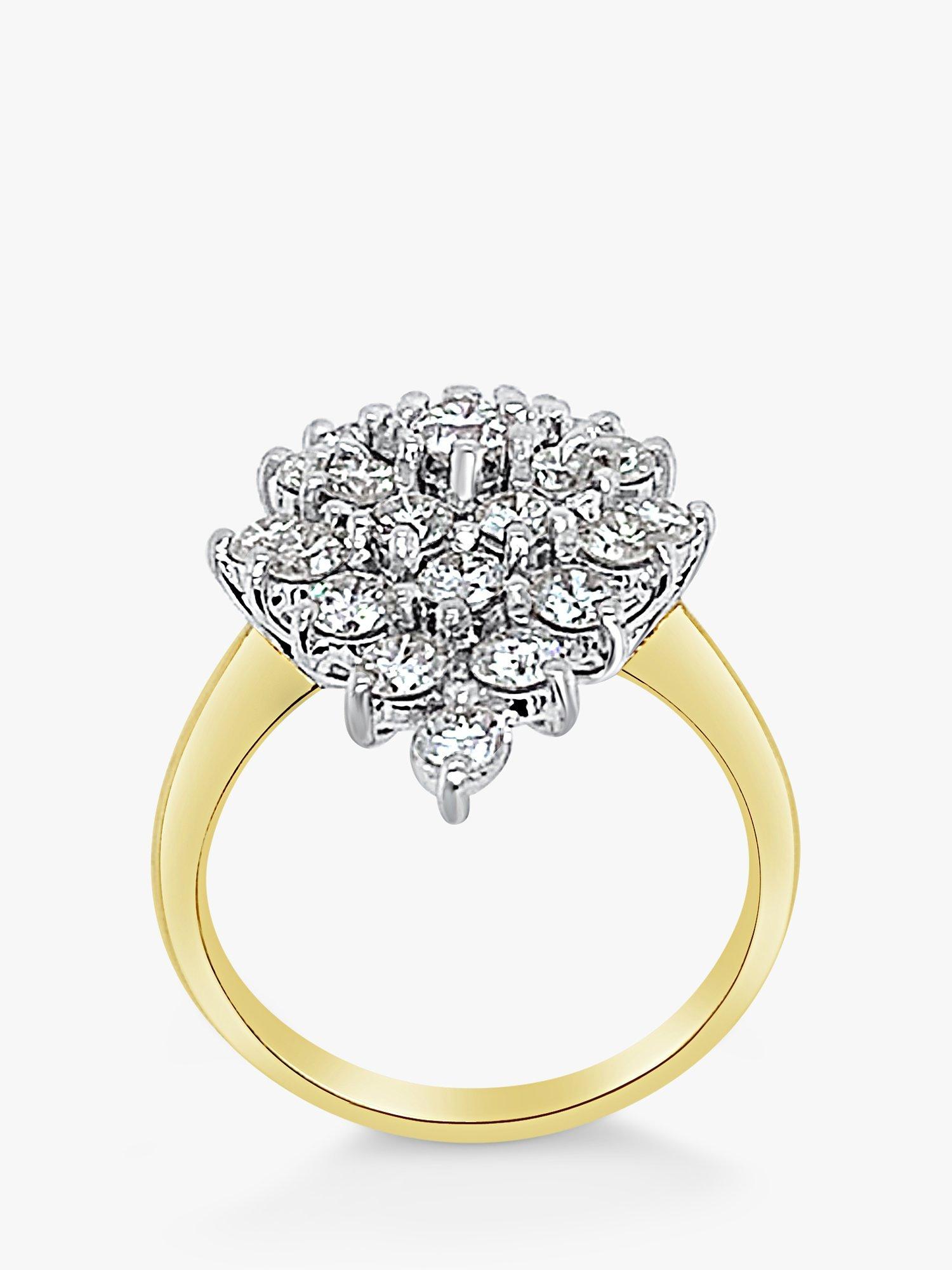 Product image 5 of 5, which shows Milton & Humble Jewellery 18ct White and Yellow Gold Pre-Loved 25 Stone Diamond Ring