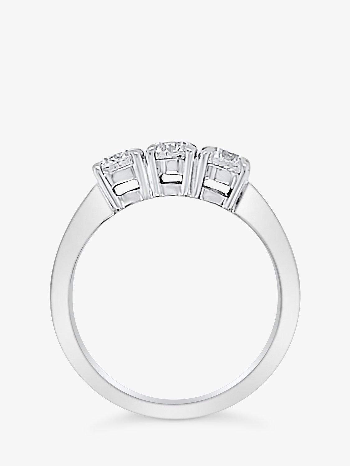Product image 5 of 5, which shows Milton & Humble Jewellery 18ct White Gold Pre-Loved 3 Stone Diamond Ring