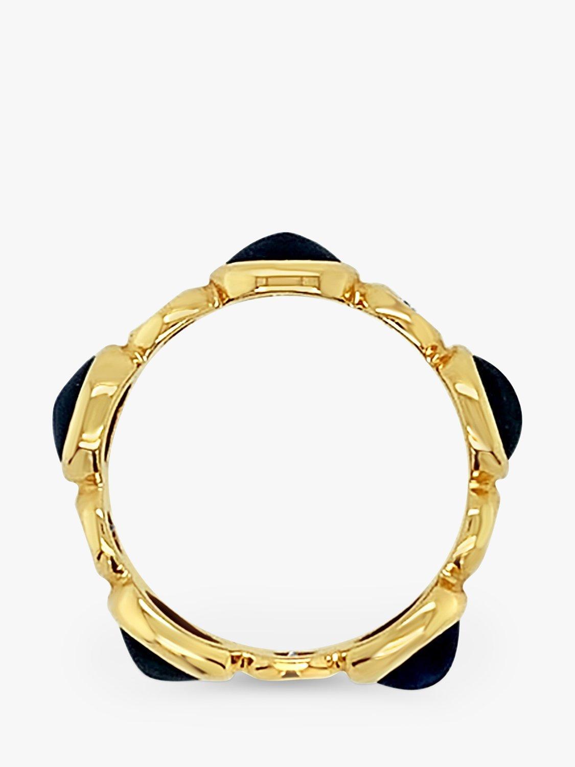 Milton & Humble Jewellery 18ct Yellow Gold Pre-Loved Sapphire & Diamond Band Ring