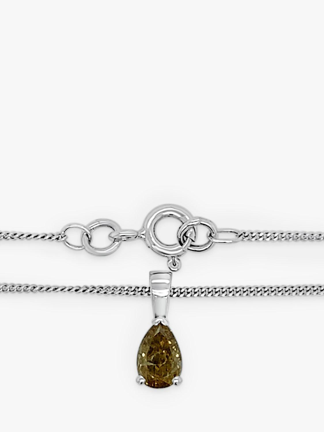 Product image 4 of 4, which shows Milton & Humble Jewellery White Gold Pre-Loved Yellow Diamond Pendant Necklace