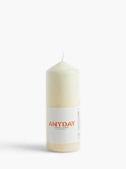 John Lewis Medium Pillar Candle, Ivory