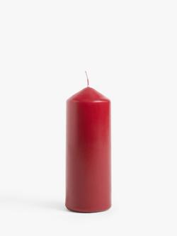 John Lewis Medium Pillar Candle - view 2, Red