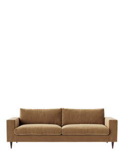Swoon Evesham Large 3 Seater Sofa, Dark Leg, Biscuit Velvet