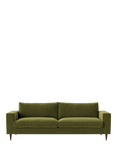 Swoon Evesham Large 3 Seater Sofa, Dark Leg, Fern Velvet