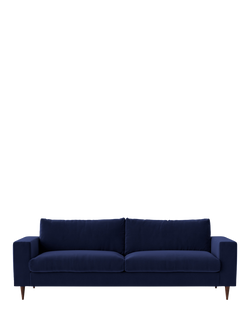 Swoon Evesham Large 3 Seater Sofa, Dark Leg, Ink Velvet