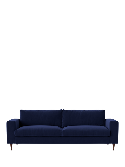 Swoon Evesham Large 3 Seater Sofa, Dark Leg, Ink Velvet