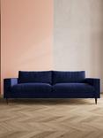 Swoon Evesham Large 3 Seater Sofa, Dark Leg, Ink Velvet