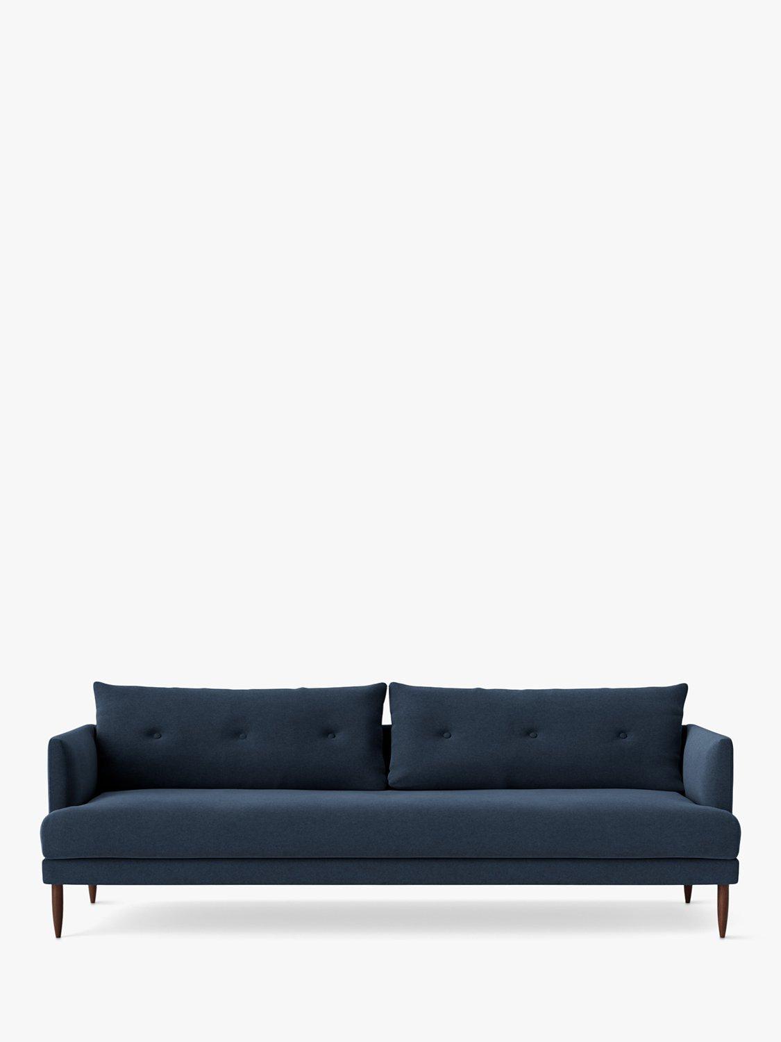 Kalmar Range, Swoon Kalmar Large 3 Seater Sofa, Dark Leg, Indigo Wool