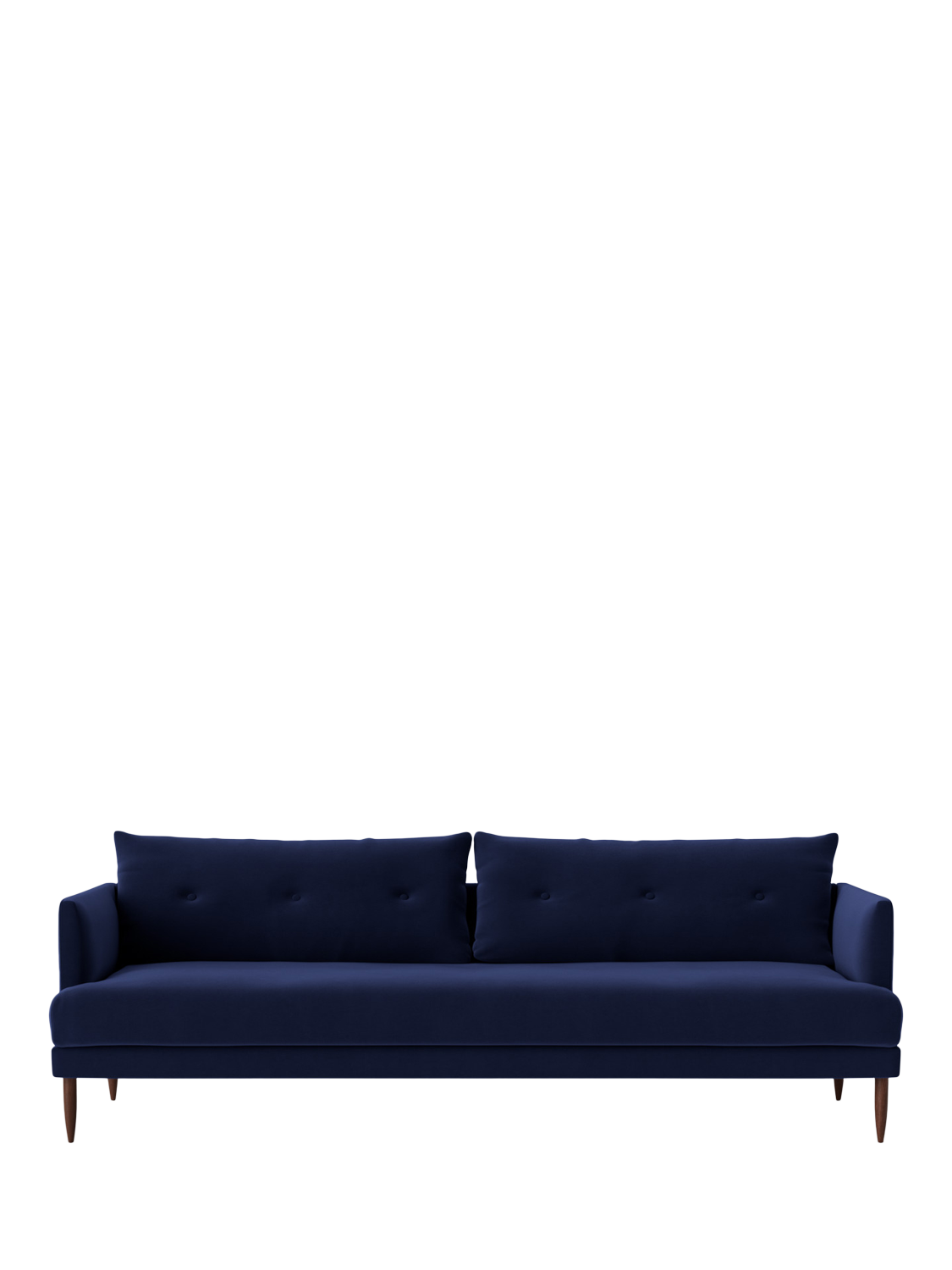 Kalmar Range, Swoon Kalmar Large 3 Seater Sofa, Dark Leg, Ink Velvet