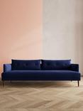 Swoon Kalmar Large 3 Seater Sofa, Dark Leg, Ink Velvet