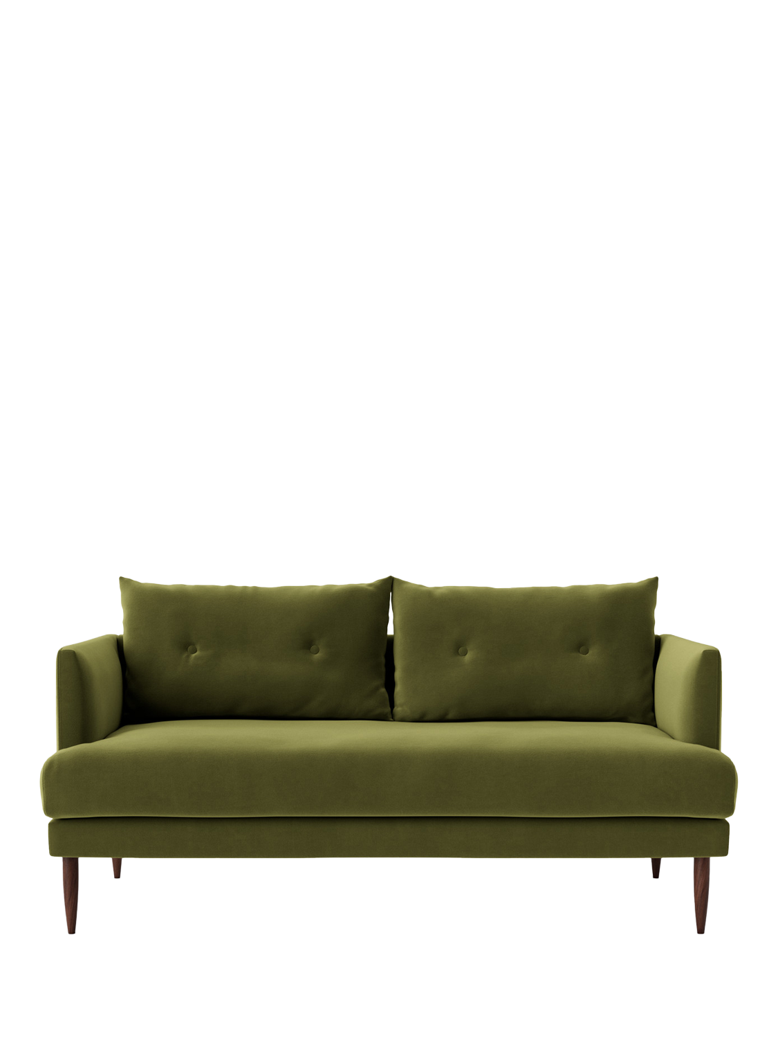 Kalmar Range, Swoon Kalmar Medium 2 Seater Sofa, Dark Leg, Fern Velvet