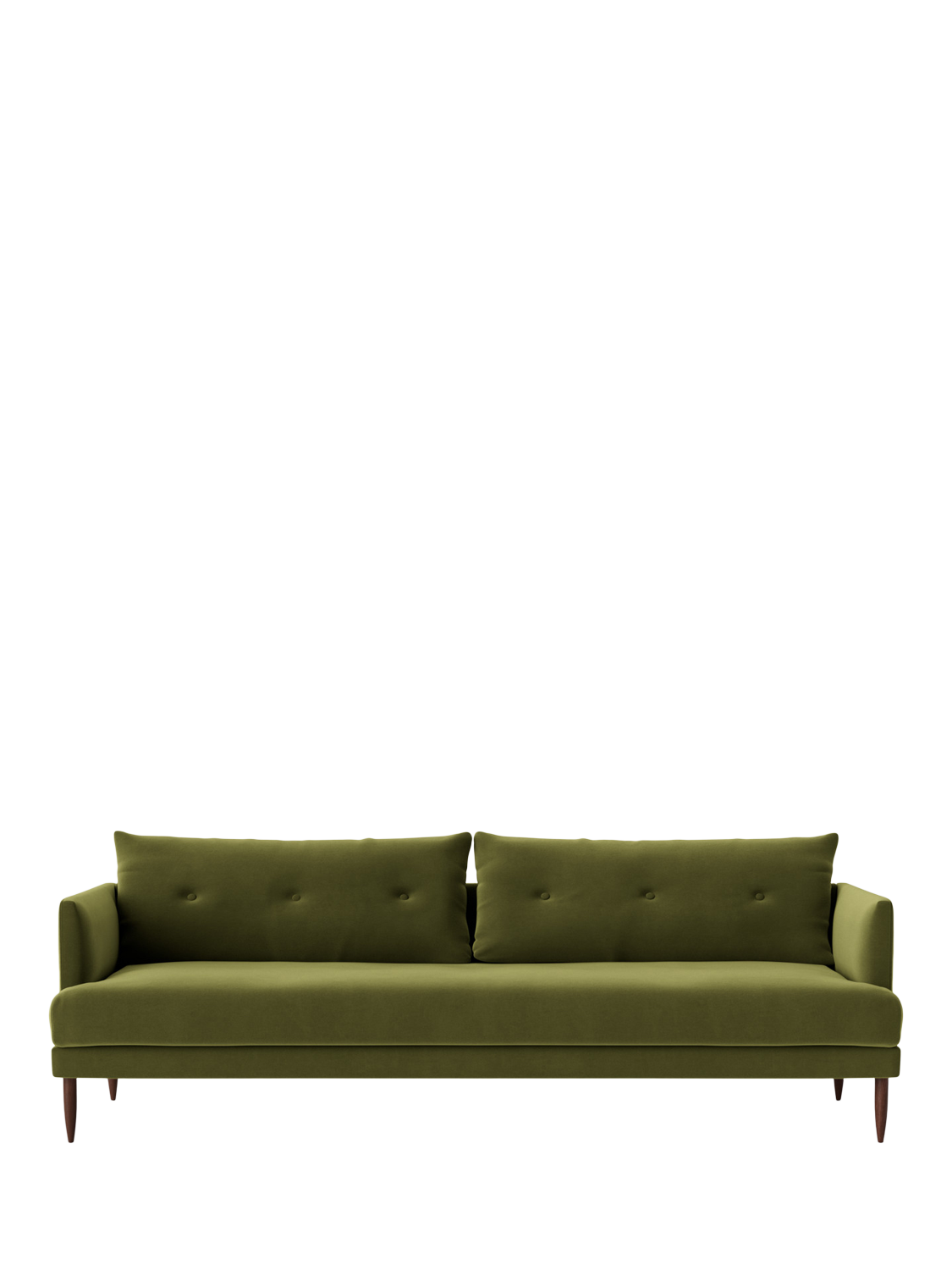 Kalmar Range, Swoon Kalmar Large 3 Seater Sofa, Dark Leg, Fern Velvet