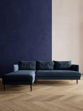 Swoon Kalmar Grand 4 Seater LHF Chaise End Sofa, Dark Leg