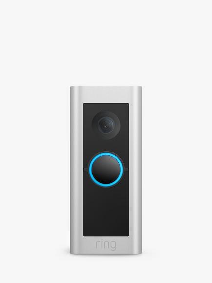 Ring Smart Video Doorbell Pro 2 (Hardwired) with Built-in Wi-Fi & Camera, Satin Nickel