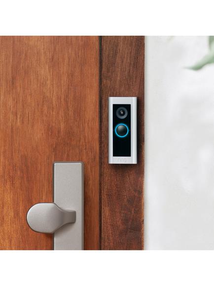 Ring Smart Video Doorbell Pro 2 with Built-in Wi-Fi & Camera plus Plug-in Adapter - view 2, Satin Nickel