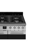 Smeg Symphony SY93 90cm Dual Fuel Range Cooker, Stainless Steel