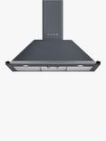 Smeg Victoria KT90 90cm Chimney Cooker Hood, Slate Grey