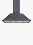 Smeg Victoria KT110 110cm Chimney Cooker Hood, Slate Grey