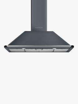 Smeg Victoria KT110 110cm Chimney Cooker Hood, Slate Grey
