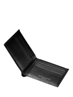 Aspinal of London Classic Smooth Leather Billfold Wallet - view 2, Black