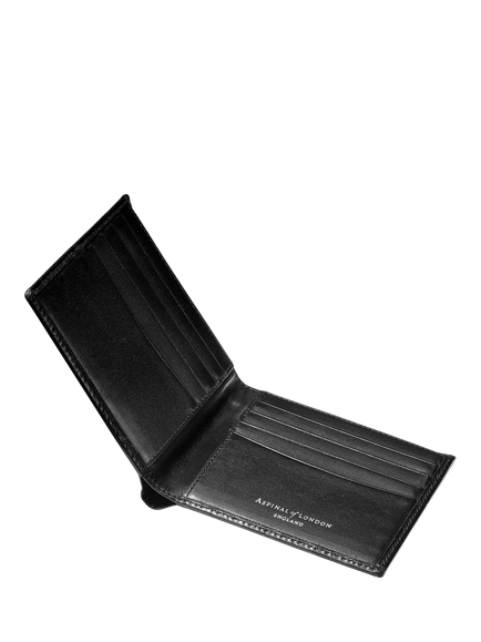Aspinal of London Classic Smooth Leather Billfold Wallet - view 2, Black