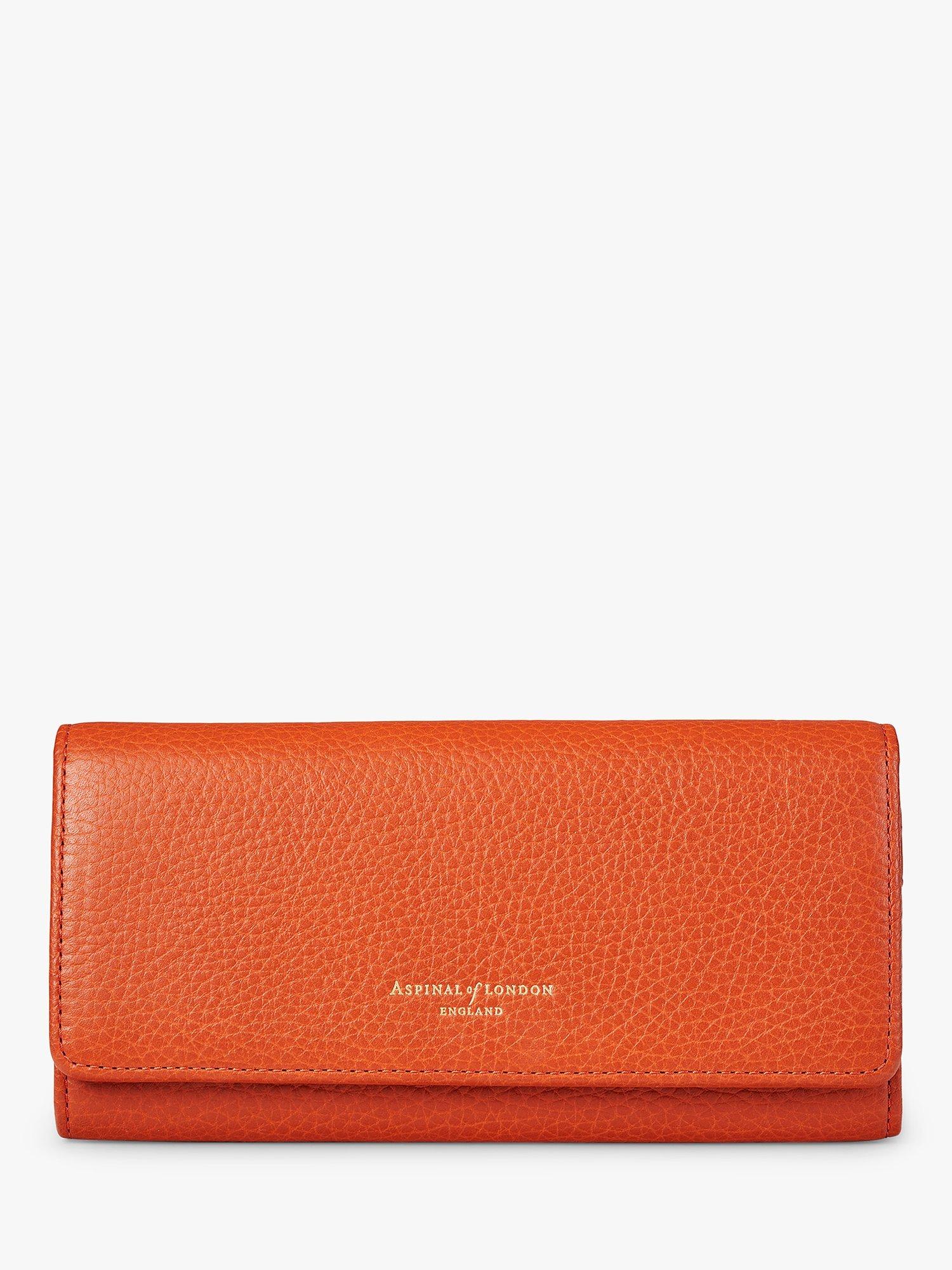 Aspinal of London Lottie Pebble Leather Purse, Marmalade