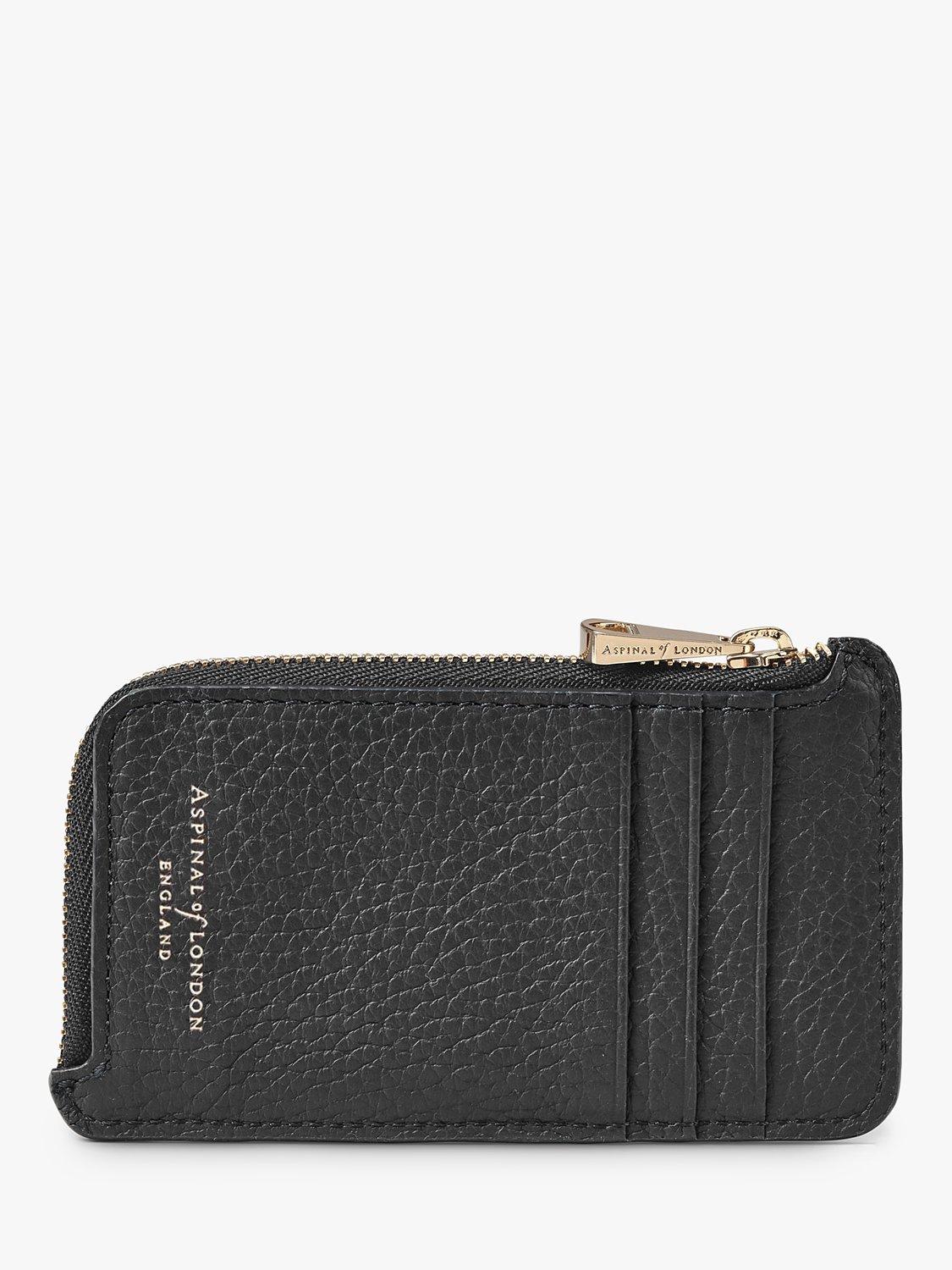 Aspinal of London Pebble Leather Zipped Coin and Card Holder