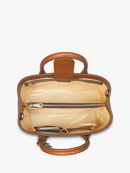 Aspinal of London Midi London Smooth Leather Tote Bag - view 2, Tan