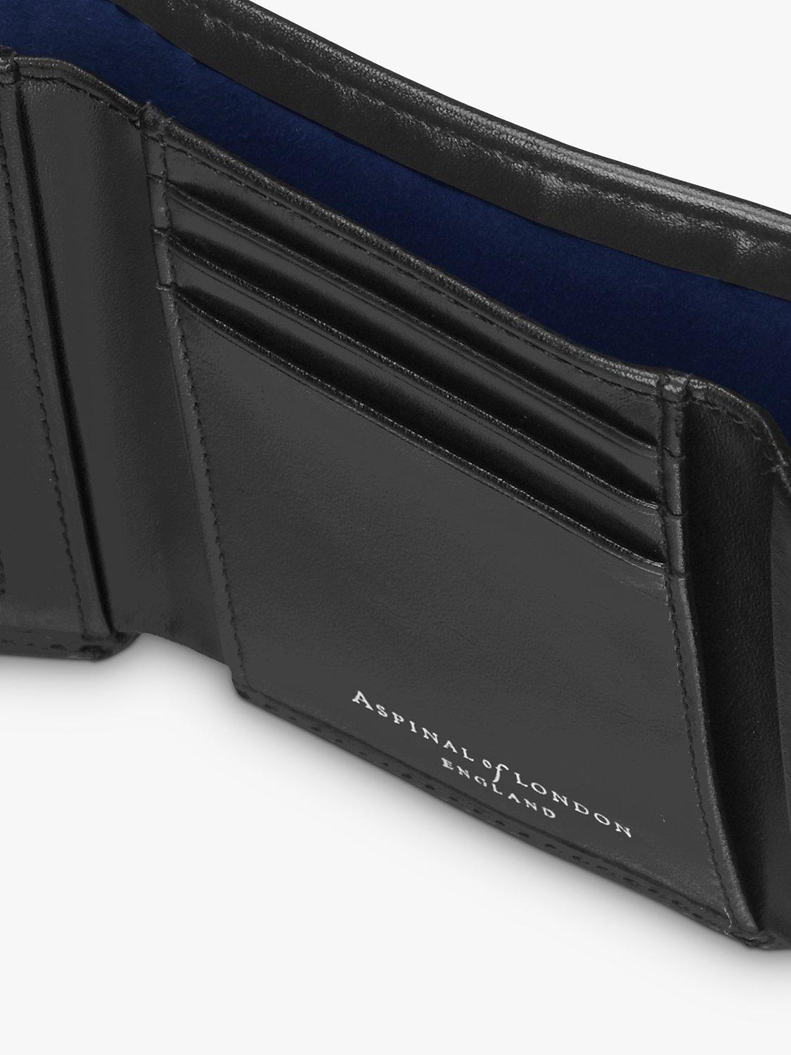 Product image 4 of 4, which shows Aspinal of London Smooth Leather Trifold Wallet, Black