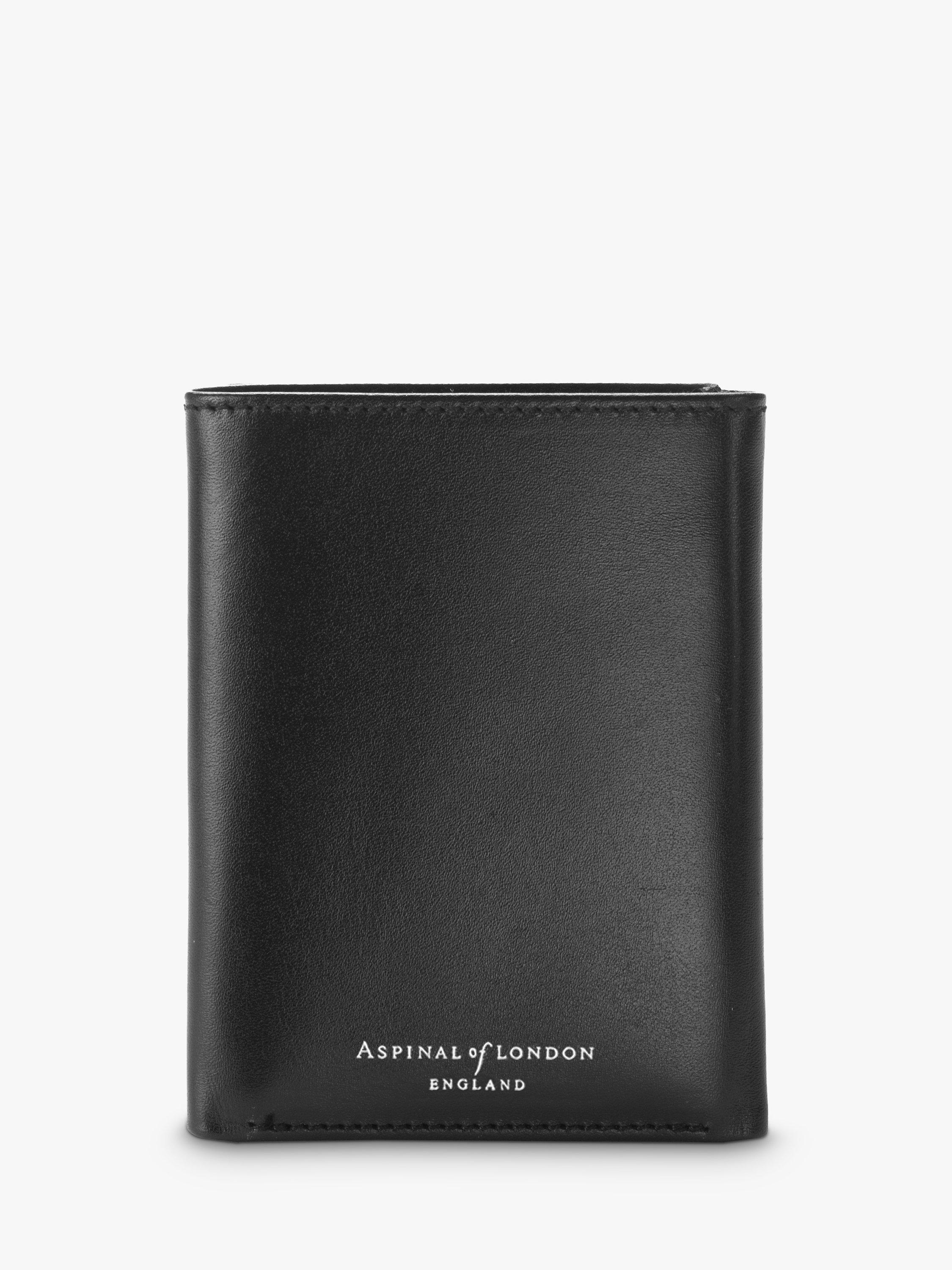 Product image 3 of 4, which shows Aspinal of London Smooth Leather Trifold Wallet, Black