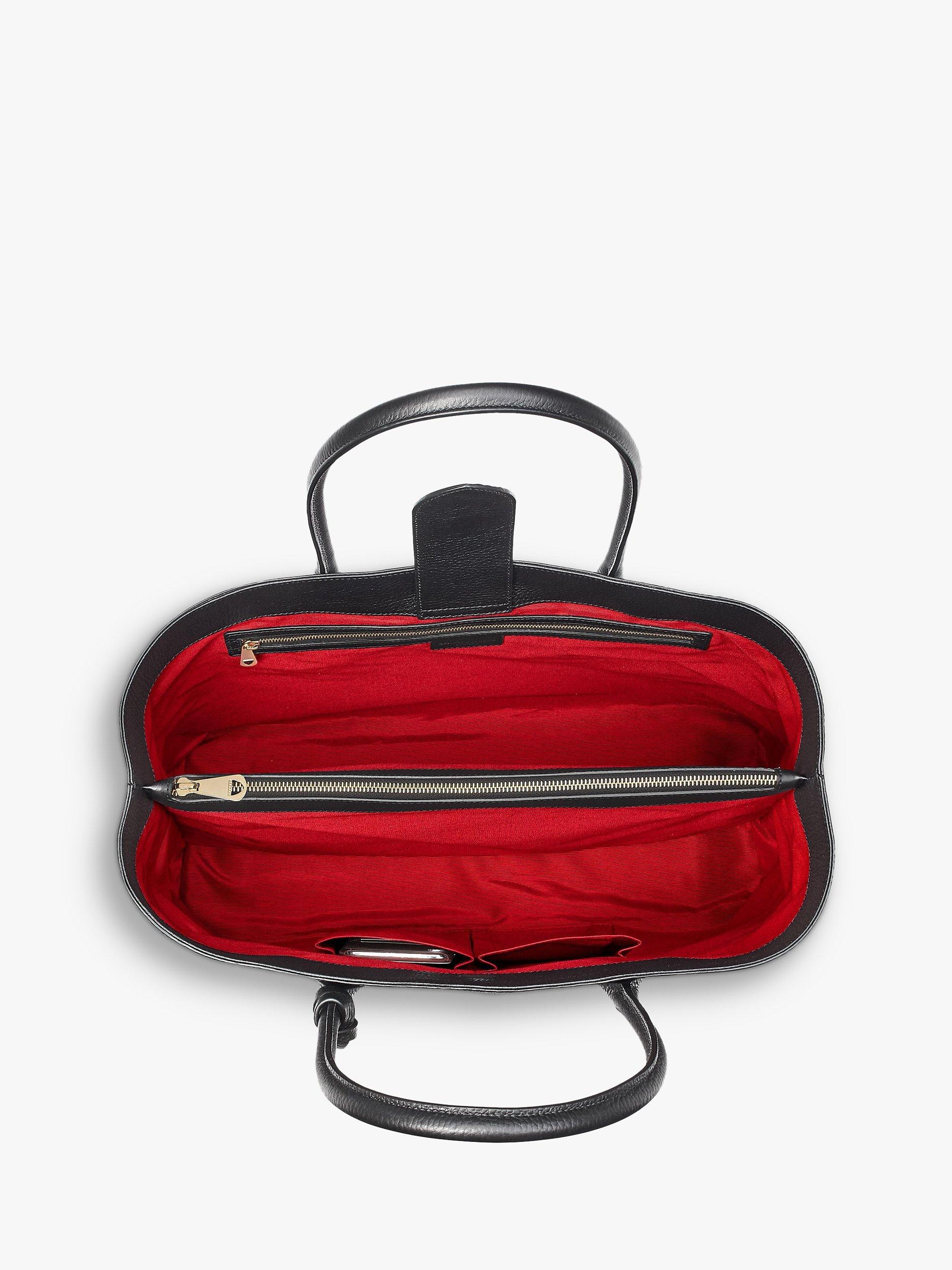 Product image 2 of 7, which shows Aspinal of London Large London Pebble Leather Tote Bag, Black