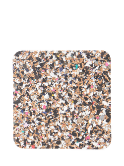 LIGA Beach Clean Cork Square Coasters, Set of 4, Multi, Multi
