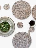 LIGA Beach Clean Cork Round Placemats, Set of 4, Multi