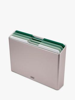 Joseph Joseph Folio Editions Large Plastic Chopping Boards & Storage Case, Set of 4, Sage, Sage