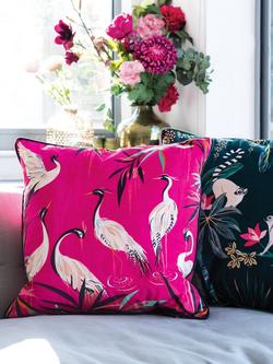 Sara Miller Herons Cushion, Pink - view 2, Pink
