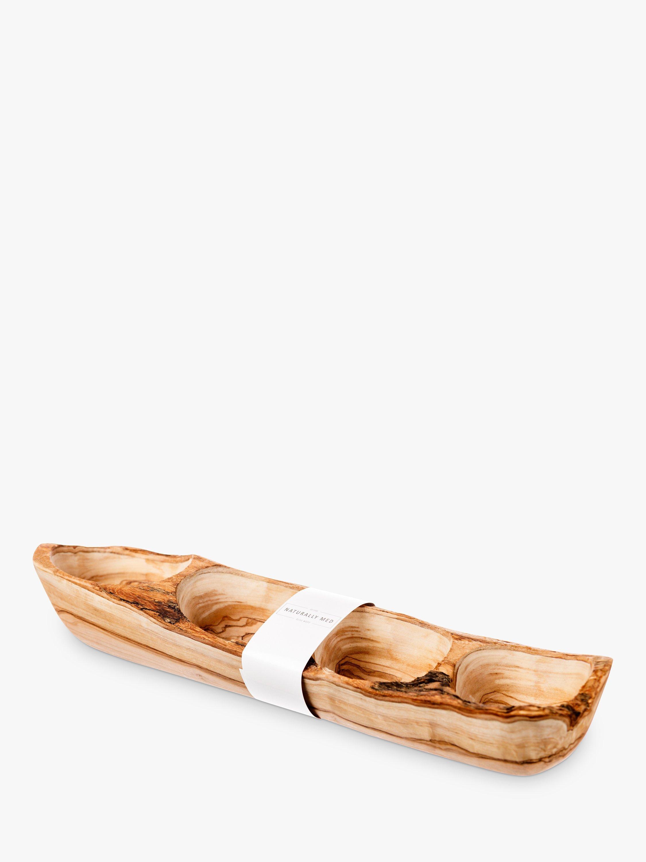 Selbrae House Olive Wood Snack Tray, 40cm, Natural