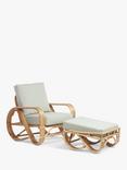 Desser Pretzel Rattan Lounge Chair & Footstool, Natural