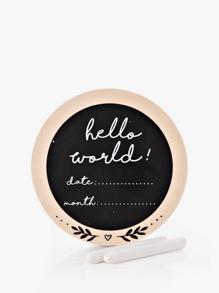 John Lewis Baby Arrival Announcement Plaque, Natural