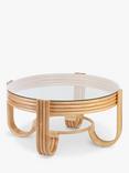 Desser Pretzel Rattan Coffee Table, Natural