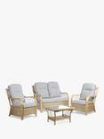 Desser Viola Rattan 4-Seater Lounging Table & Chairs Set, Natural