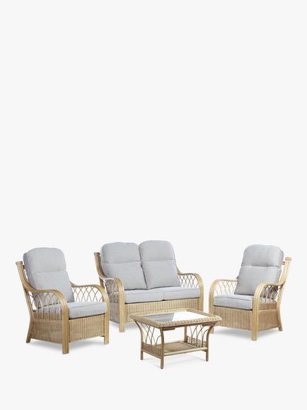 Desser Viola Rattan 4-Seater Lounging Table & Chairs Set, Natural - view 2, Natural