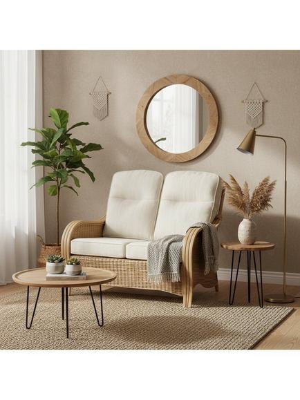 Desser Turin Rattan 2-Seater Sofa, Natural, Natural