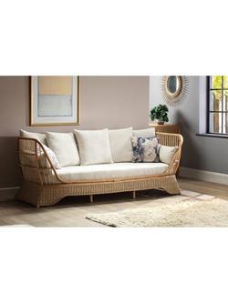 Desser Rattan 3-Seater Daybed Sofa, Natural, Natural